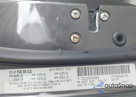 2019 Dodge Challenger R/T из США, поврежденный, VIN 2C3CDZBT6KH652458